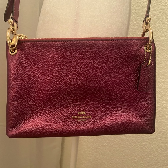 Coach Handbags - Coach Crossbody Bag in Burgundy with Gold Hardware